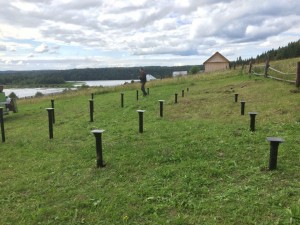 монтаж фундамента на винтовых сваях в шалашной
