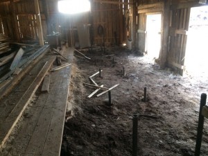 Фундамент на винтовых сваях под пилораму в Оханске