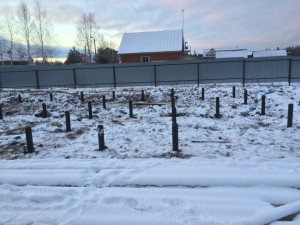 Винтовые сваи в пос. Новобродовский