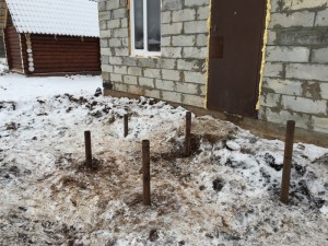 Крыльцо на винтовых сваях