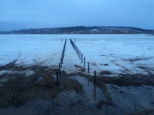 Пирс на винтовых сваях в Ильинском